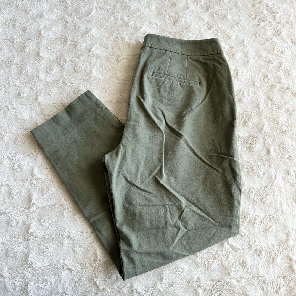 Talbots Pants Trousers Womens 8 Petite Green Chatham Ankle Curvy Office Stretch